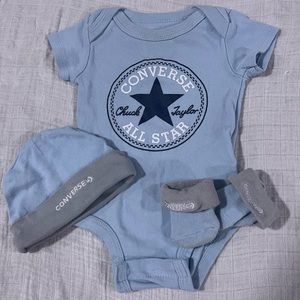 0-6 MONTHS BOYS CONVERSE 3 PC OUTFIT SET